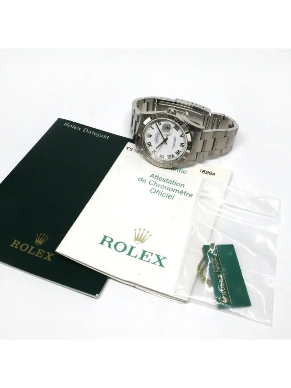 Rolex Datejust Thunderbird Number White Roman WG SS Automatic Winding Watch